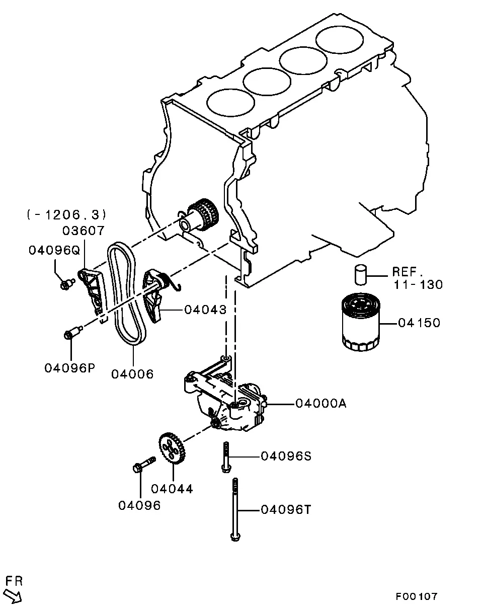 Oil Pump and Oil Filter diagram