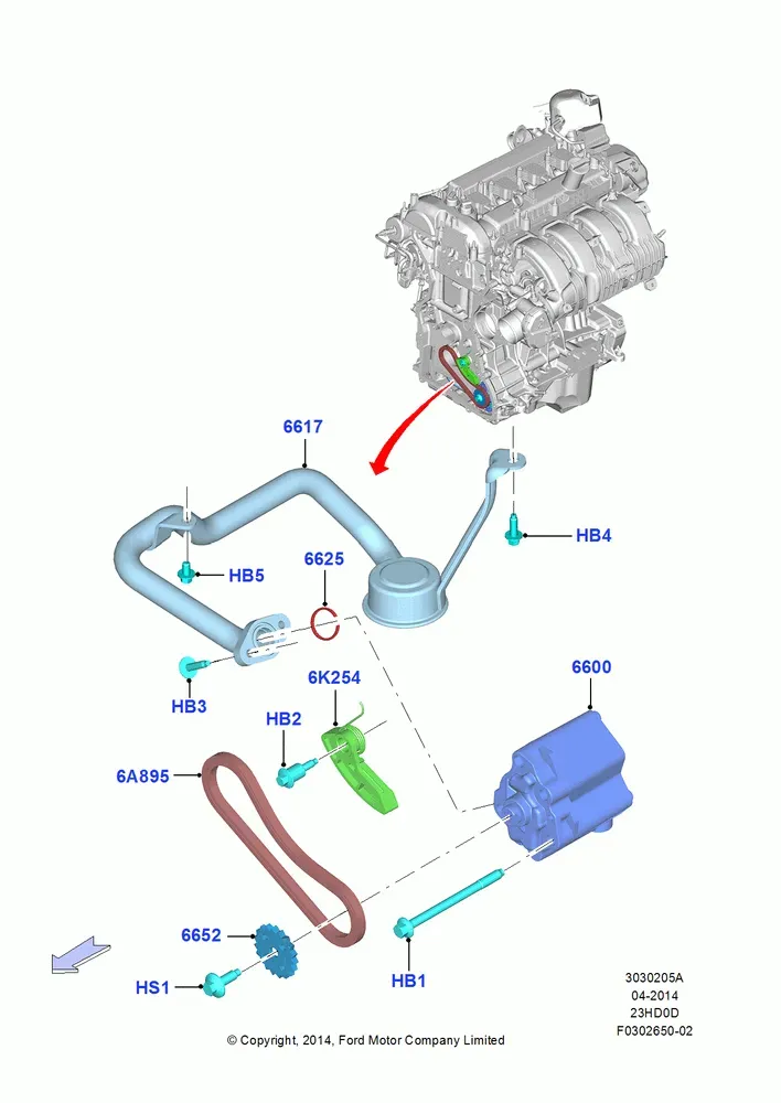 Oil Pump and Drive Chain diagram