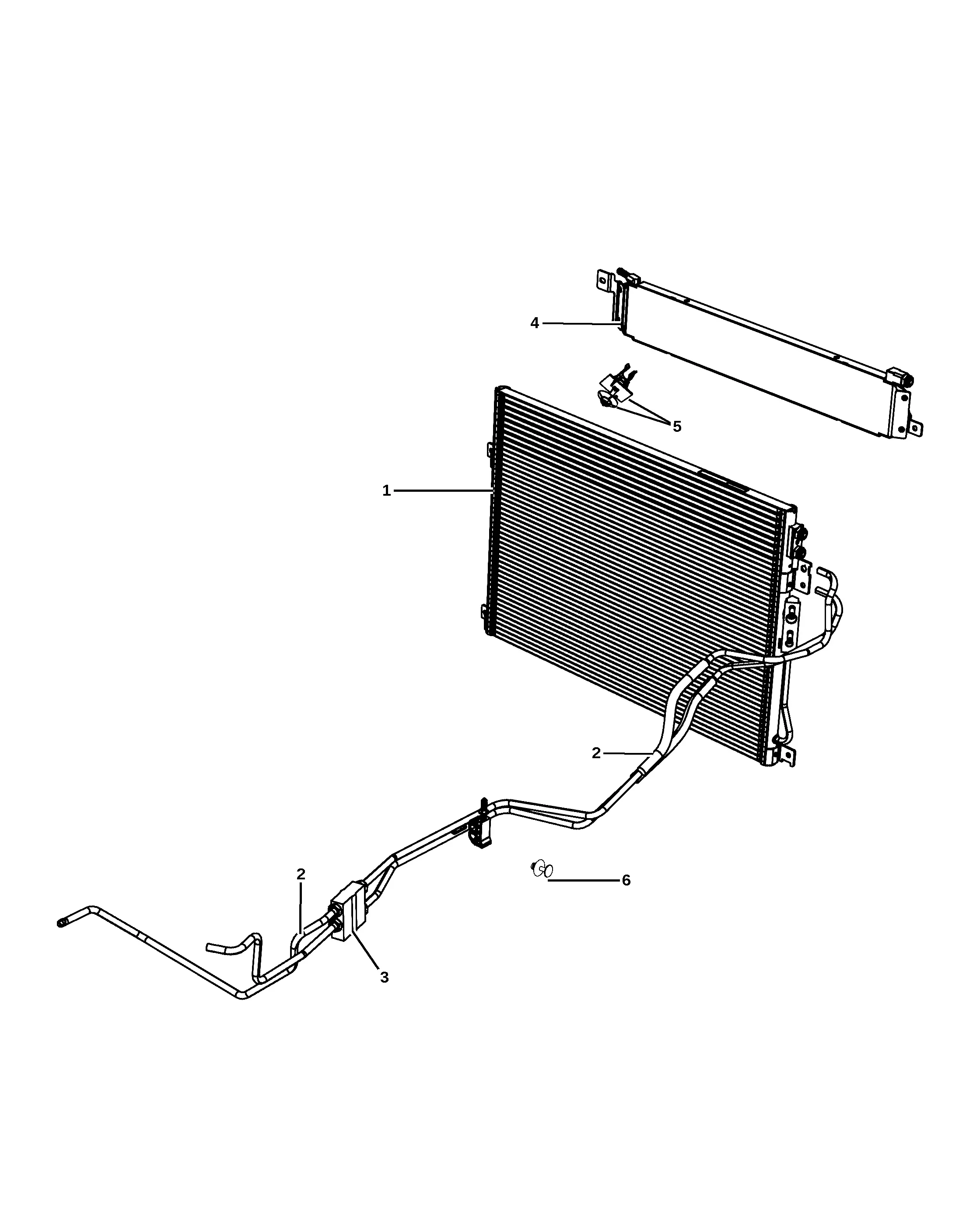 Transmission Oil Cooler and Lines diagram
