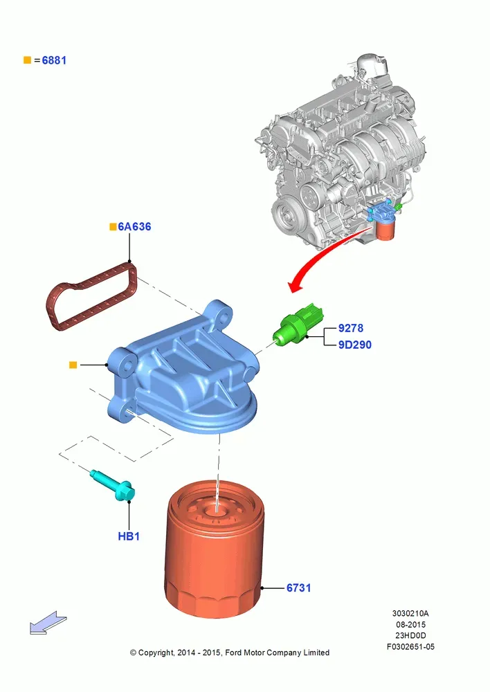 Oil Cooler And Filter diagram