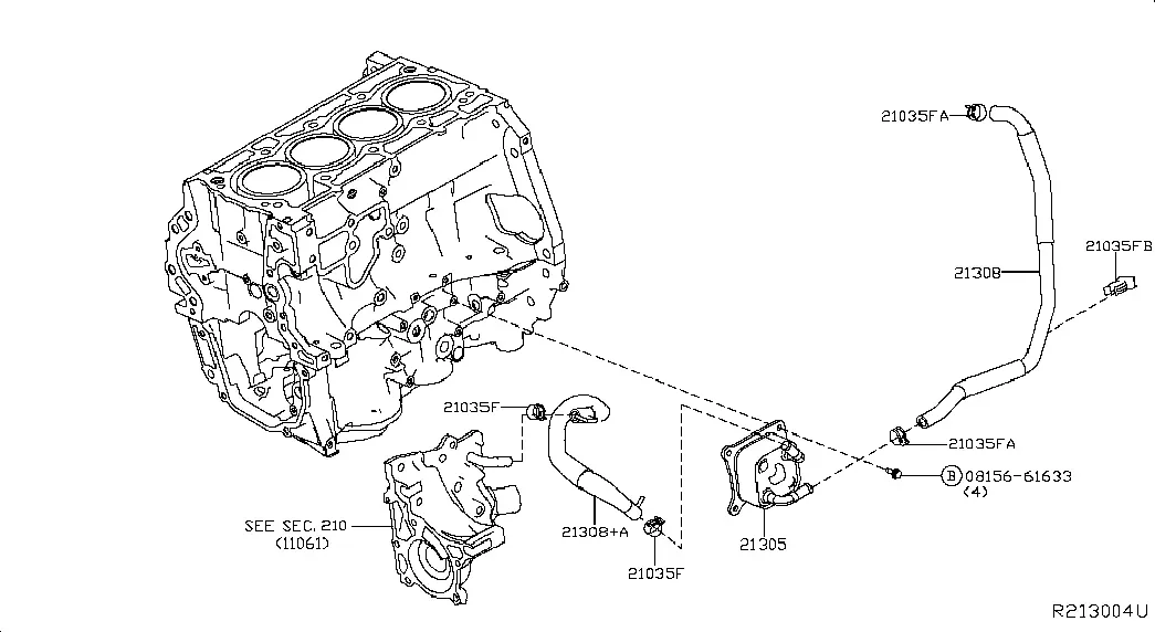 Manual Transmission Oil Cooler diagram