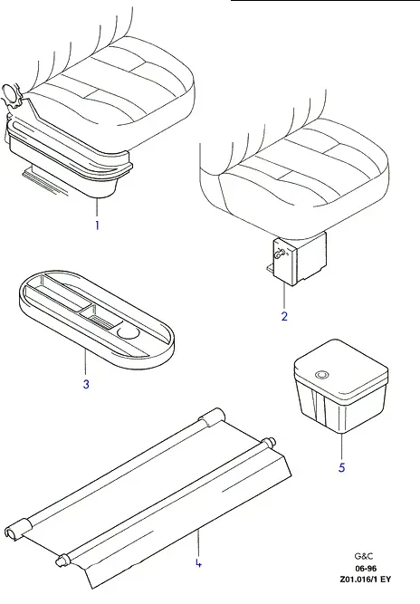 Interior accessories diagram