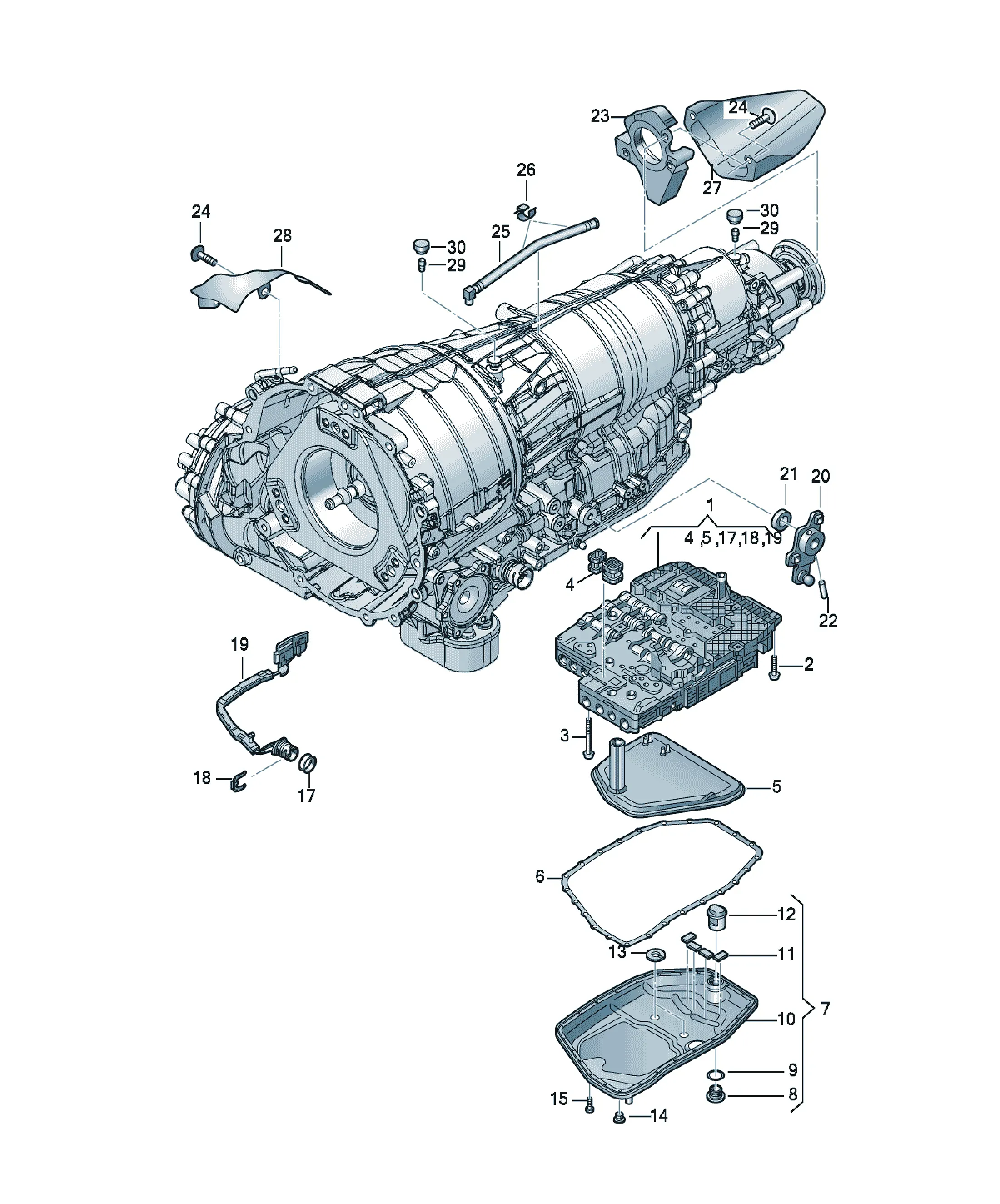 Automatic transmission mechatronic diagram