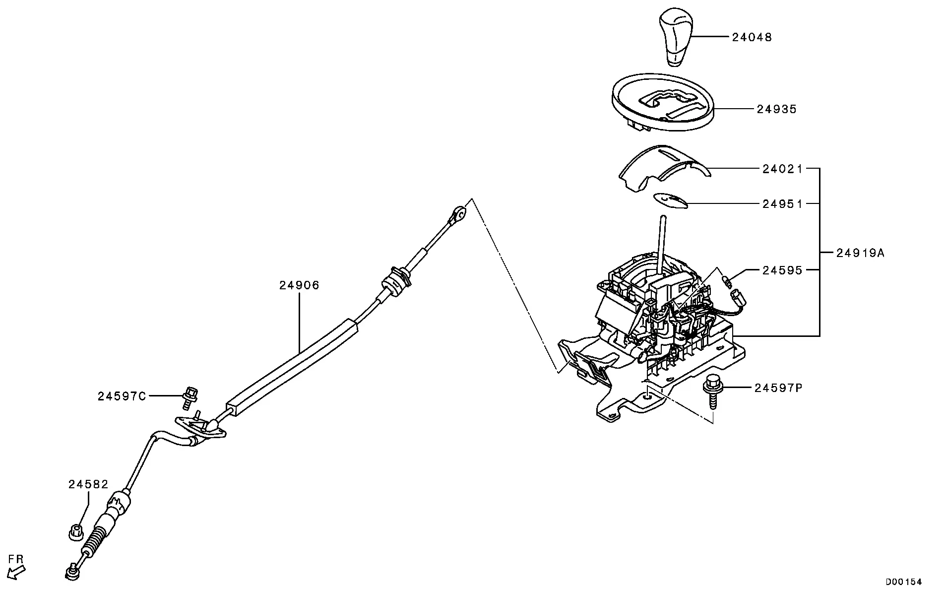 Automatic Transmission Shift Linkage diagram