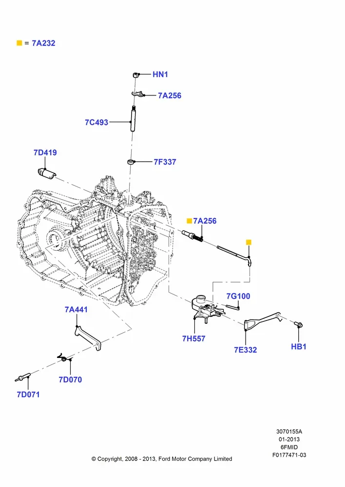 Automatic Transmission Control Mechanism diagram