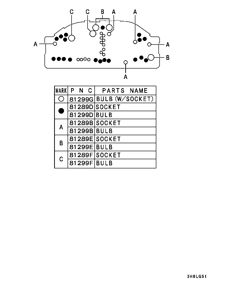 Instrument cluster lighting diagram