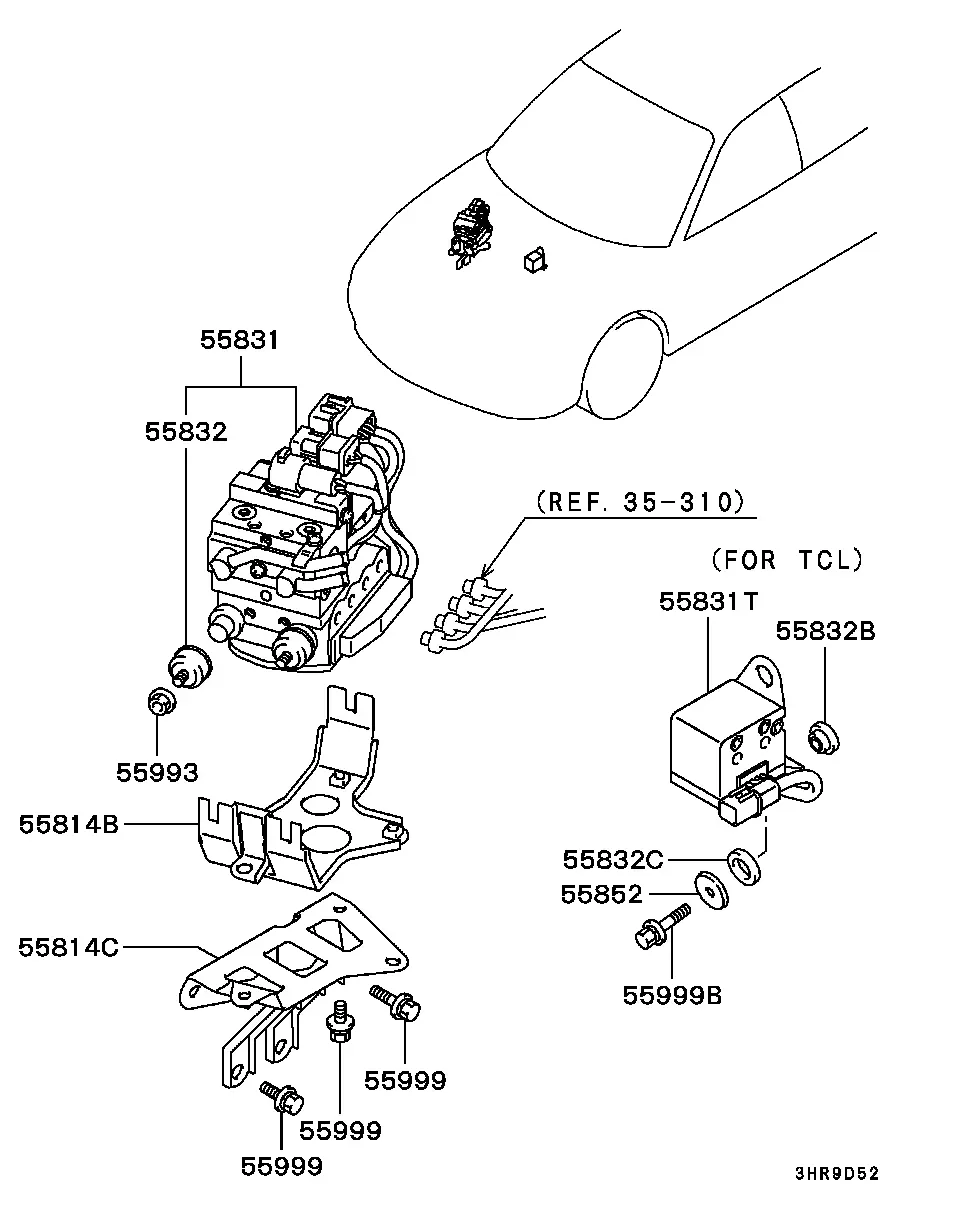 Brake hydraulic unit diagram