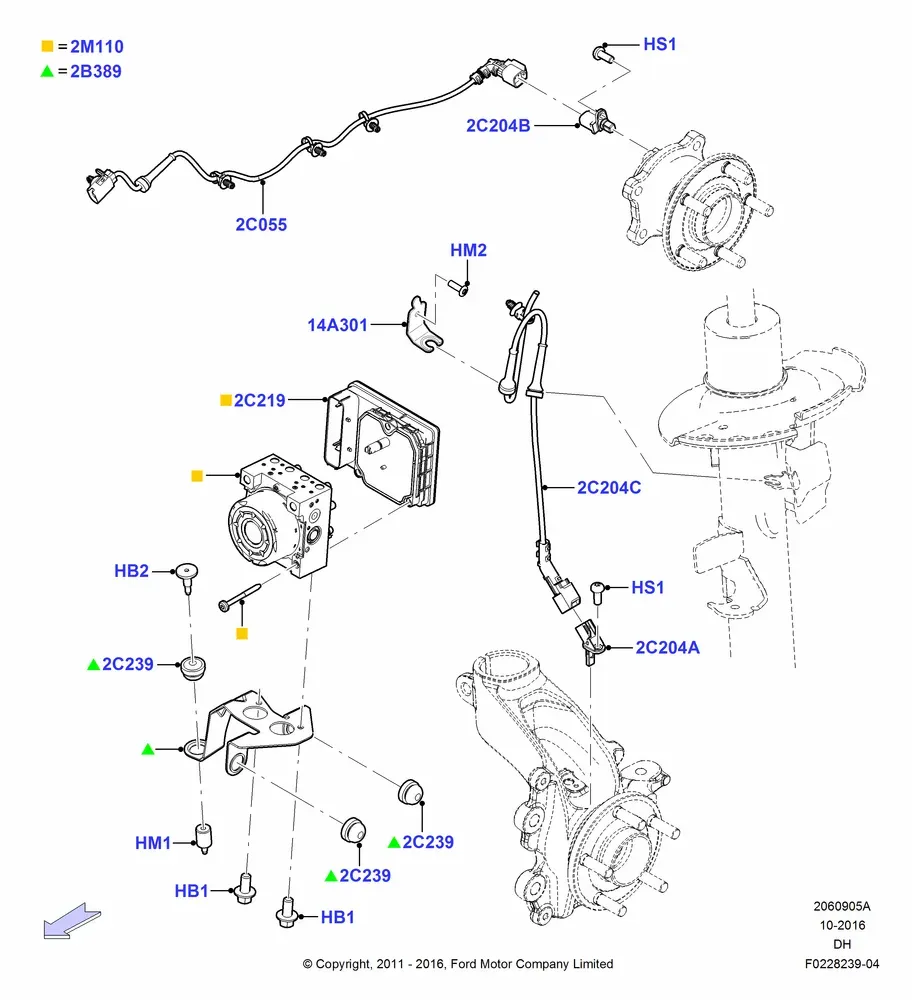 ABS Modulator and Sensors diagram