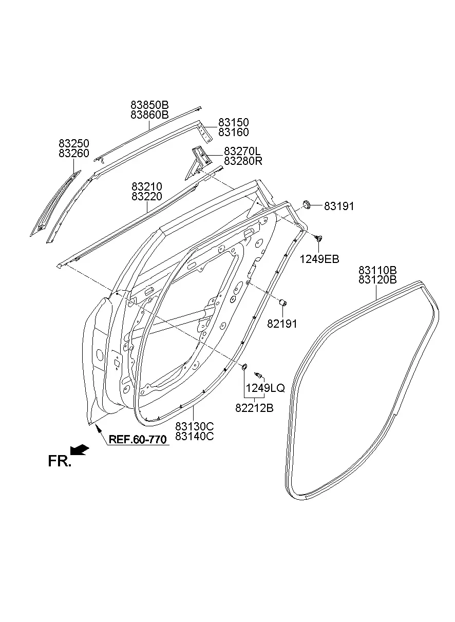 Rear Door Moulding diagram