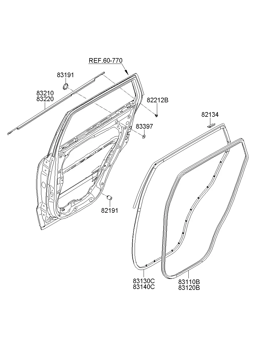 Rear Door Moulding diagram