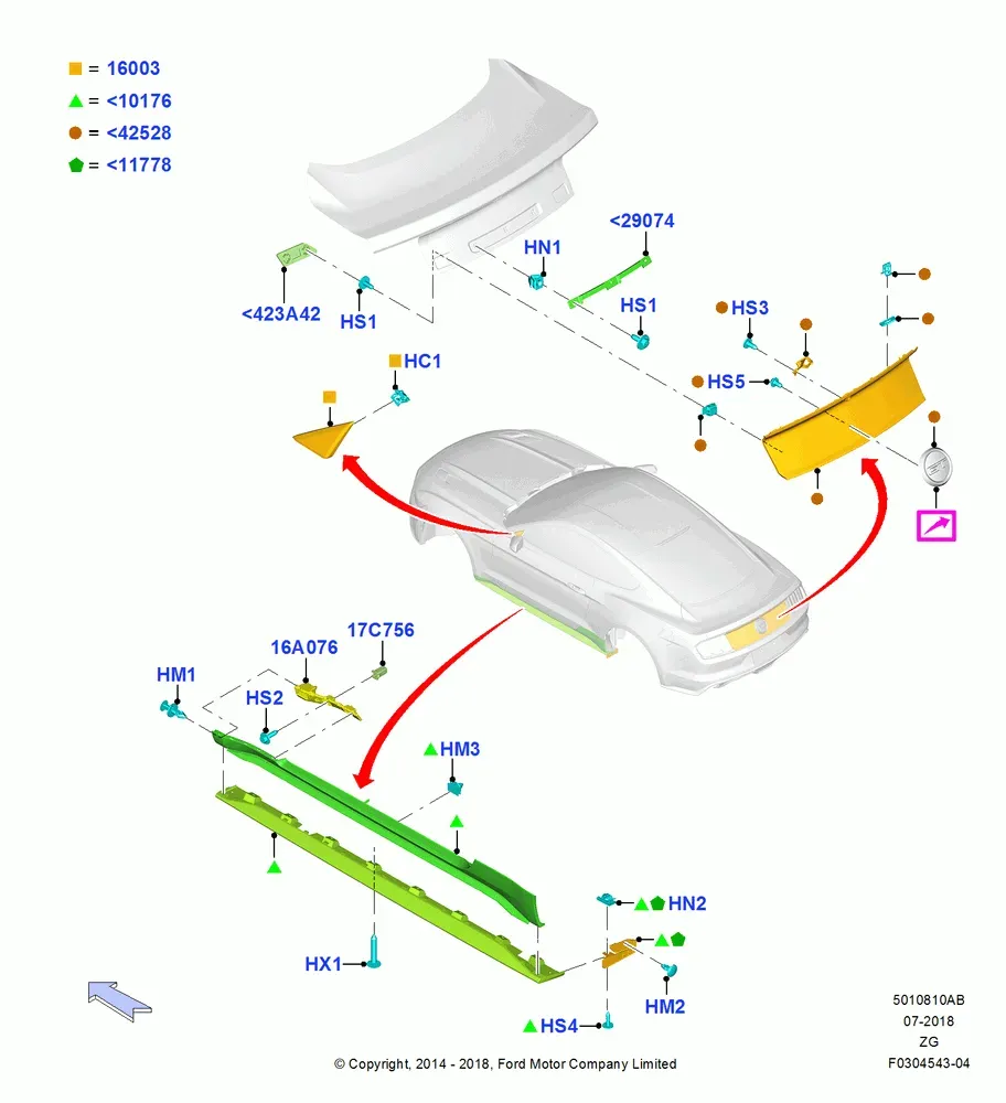 Body Mouldings And Name Plates diagram