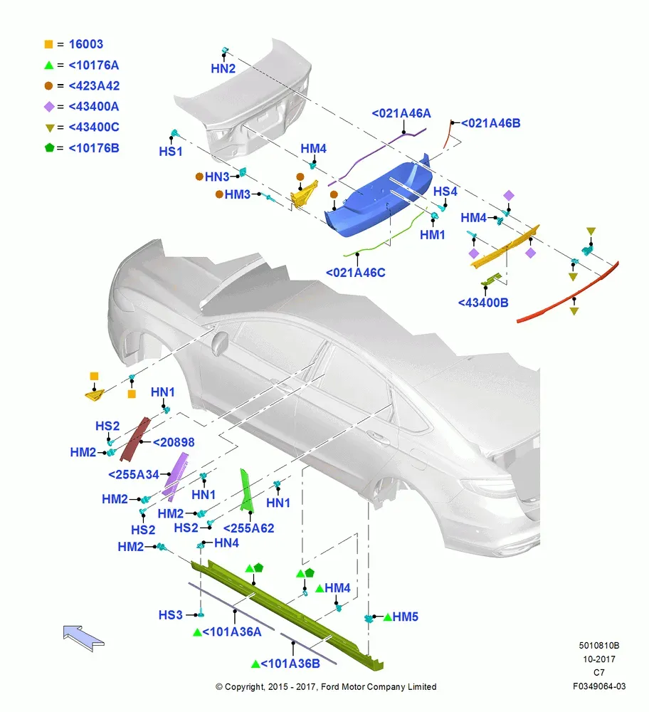Body Mouldings diagram