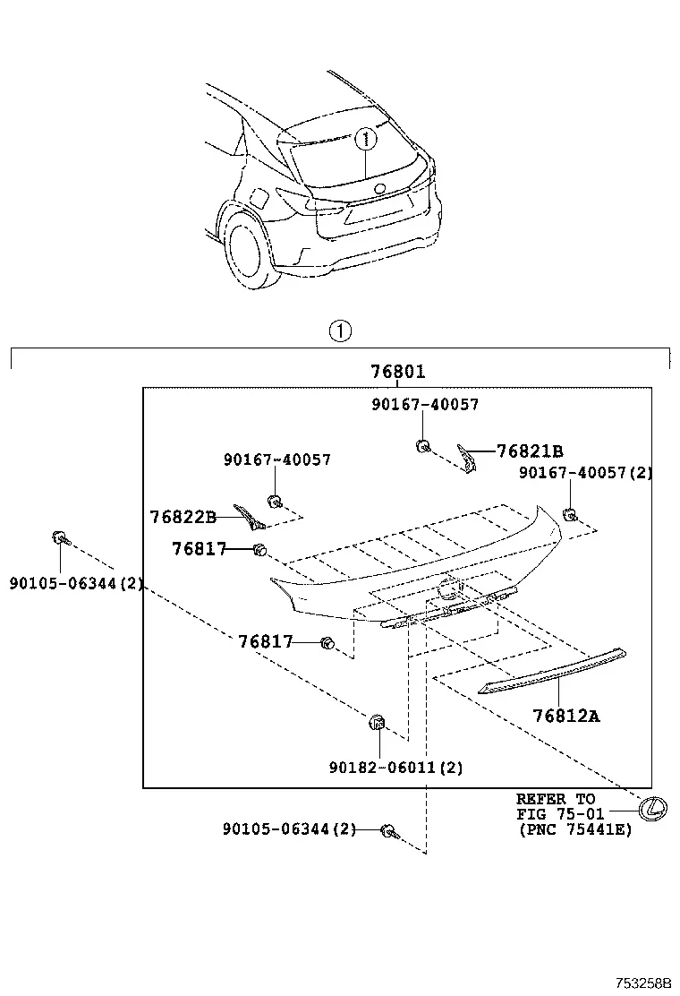 Rear Door Mouldings diagram