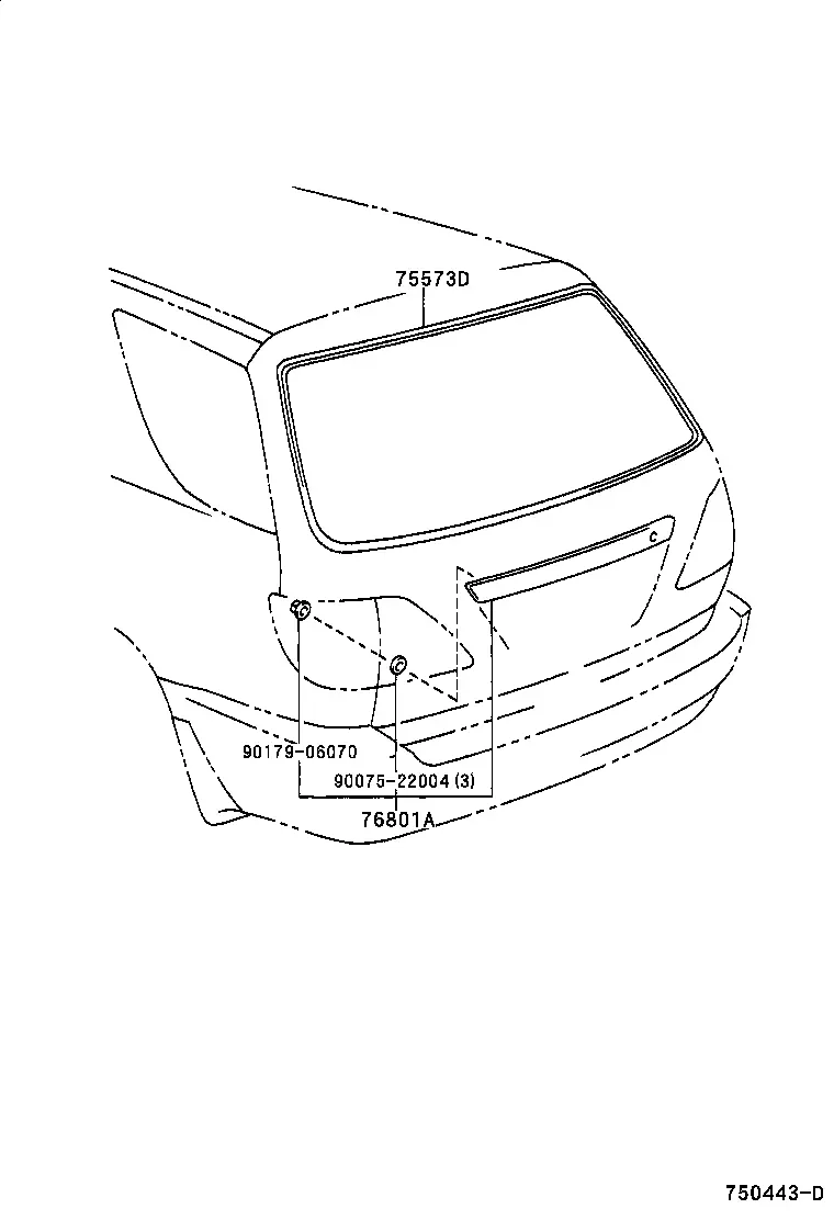 Rear Door Mouldings diagram