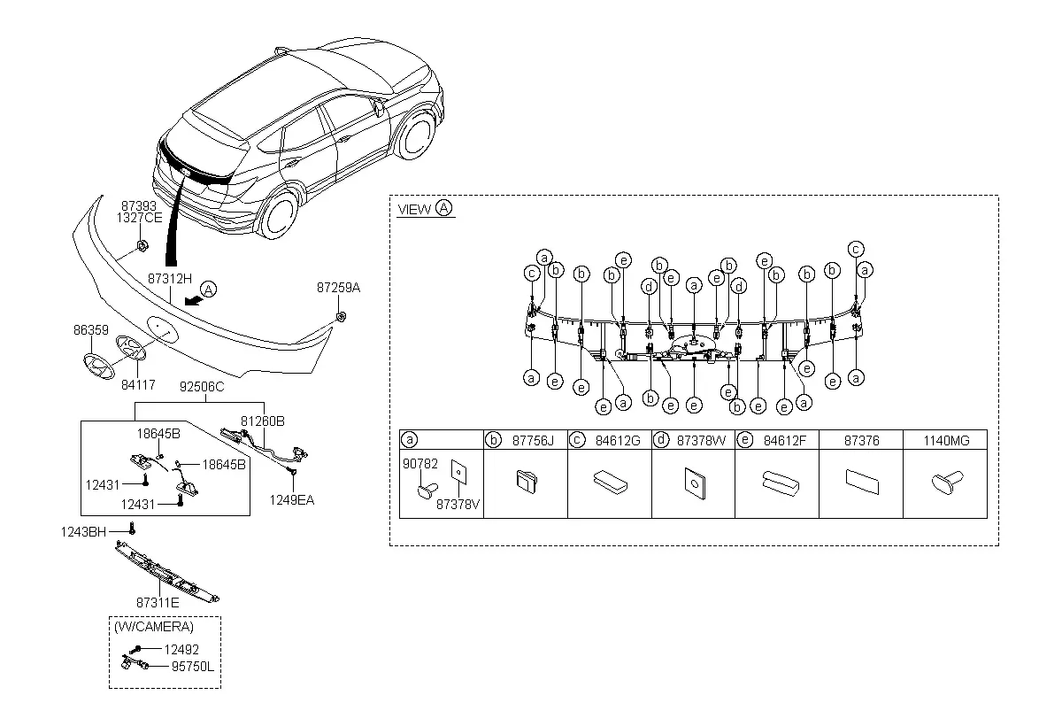 Rear Panel Mouldings diagram