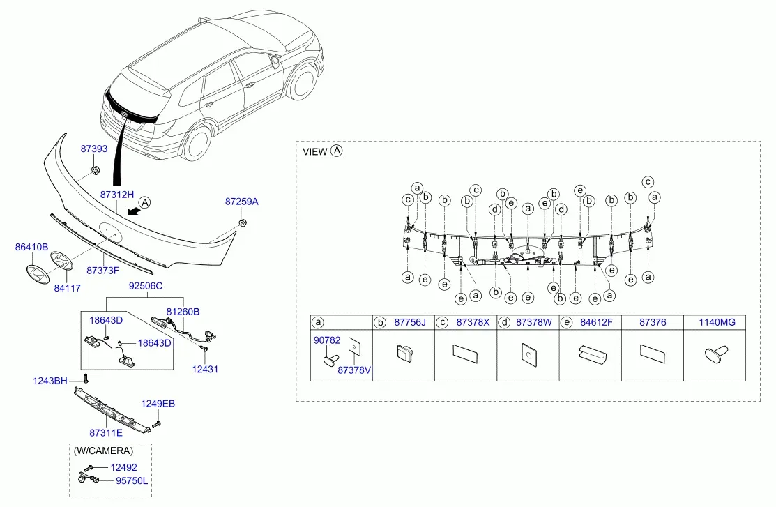 Rear Panel Mouldings diagram