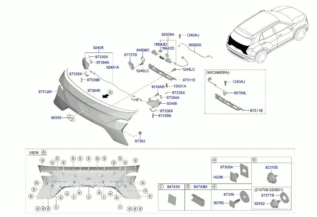 Rear Panel Mouldings diagram