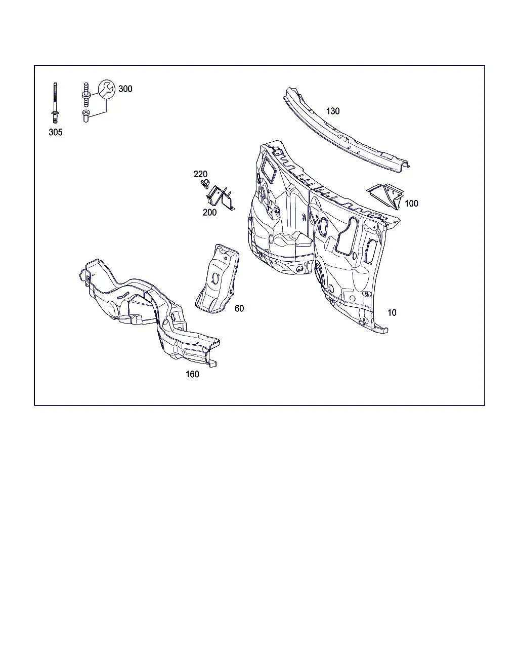 Firewall and Connecting Parts diagram