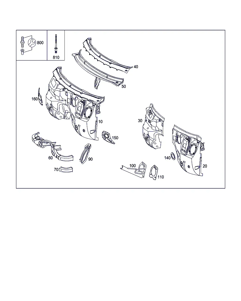 Firewall and Connecting Parts diagram
