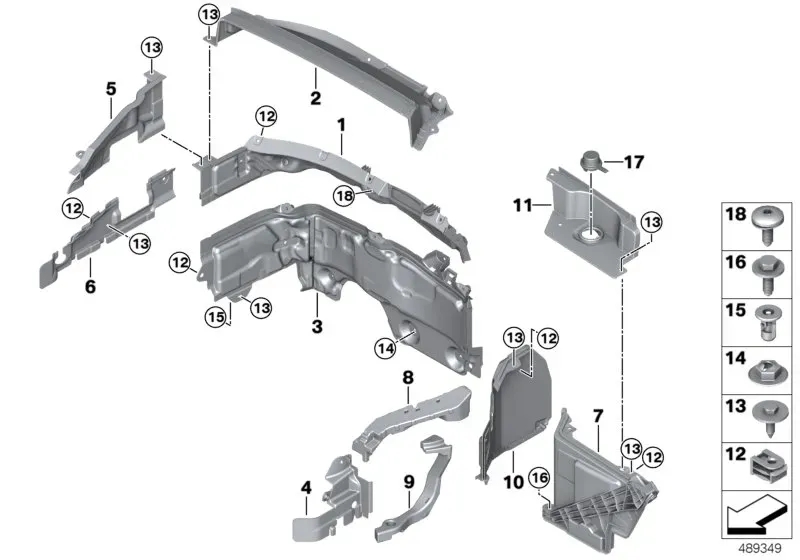 Engine compartment parts diagram