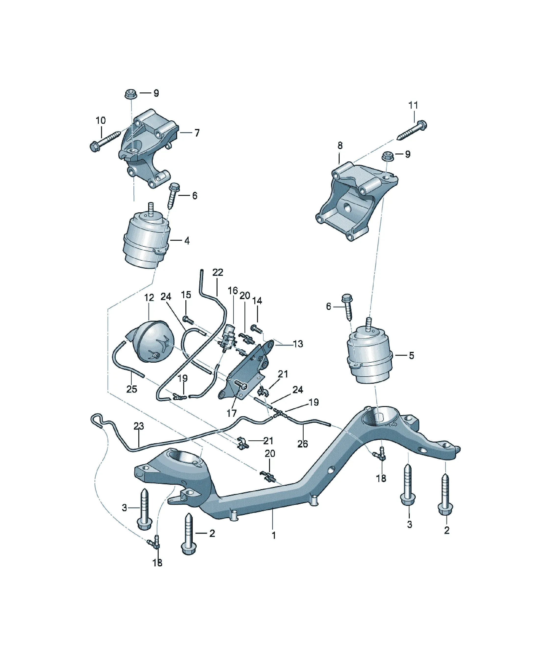 Engine vacuum system diagram