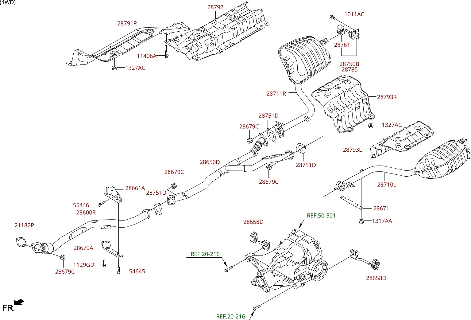 Exhaust system diagram