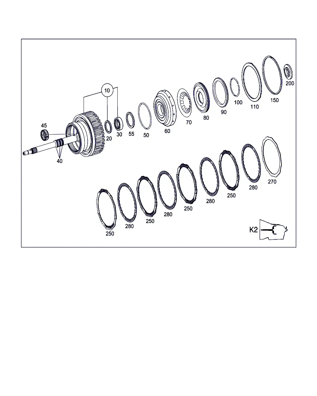 Муфта K2 и приводной вал diagram