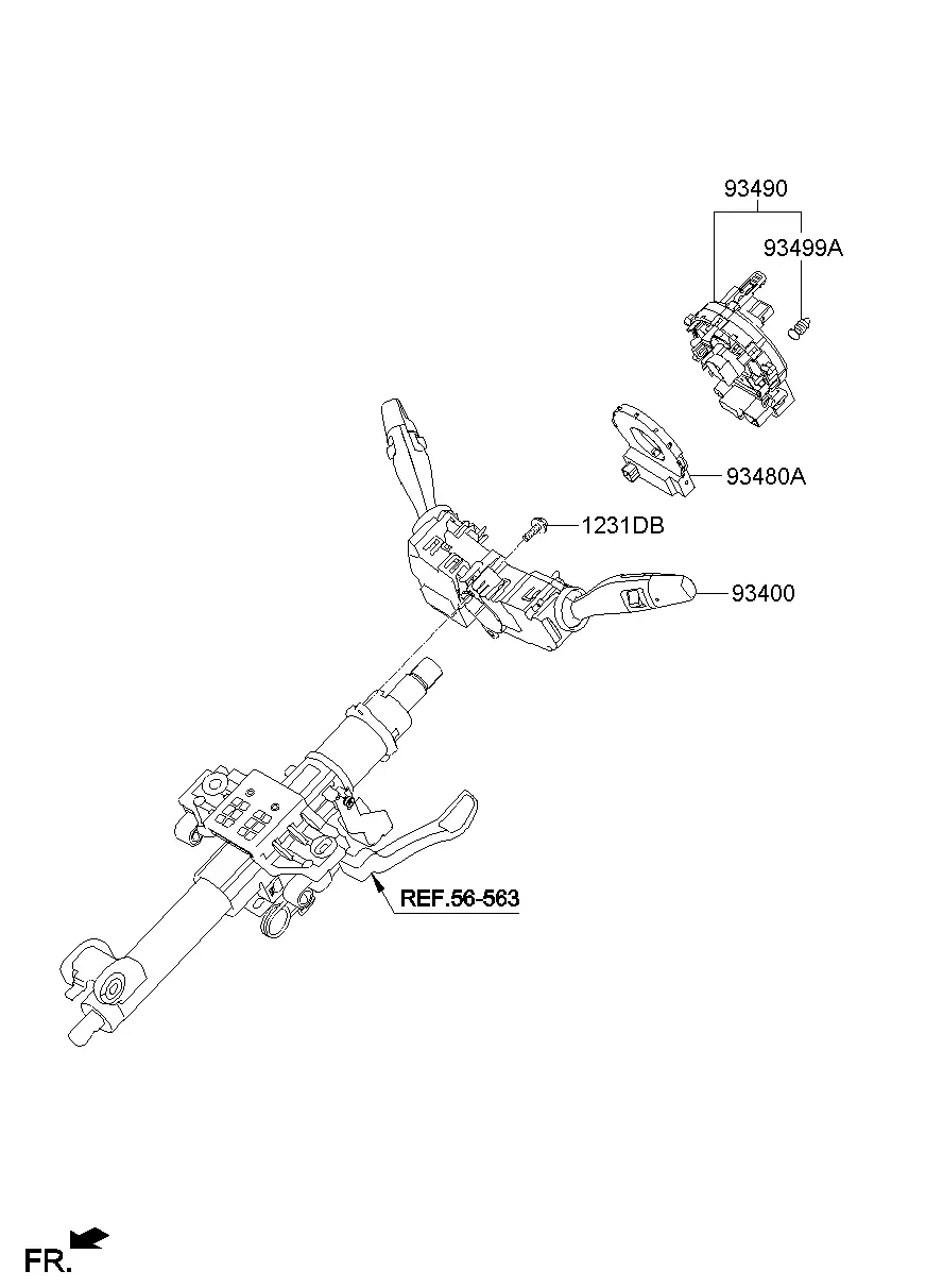 Steering column switch diagram