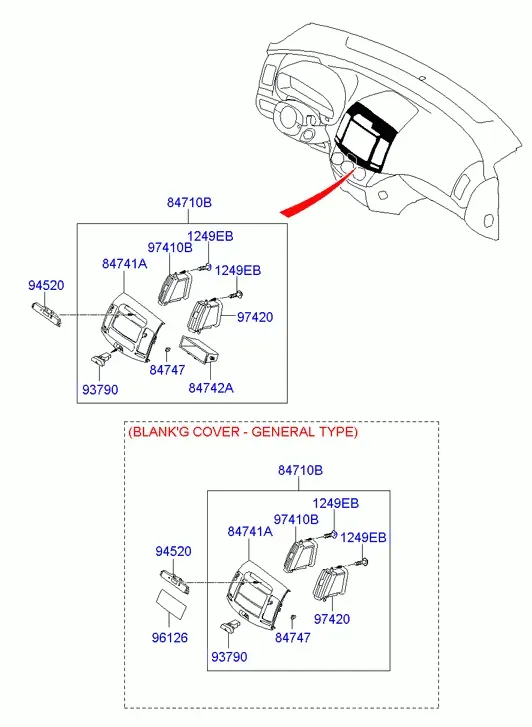 Instrument Panel Trim diagram