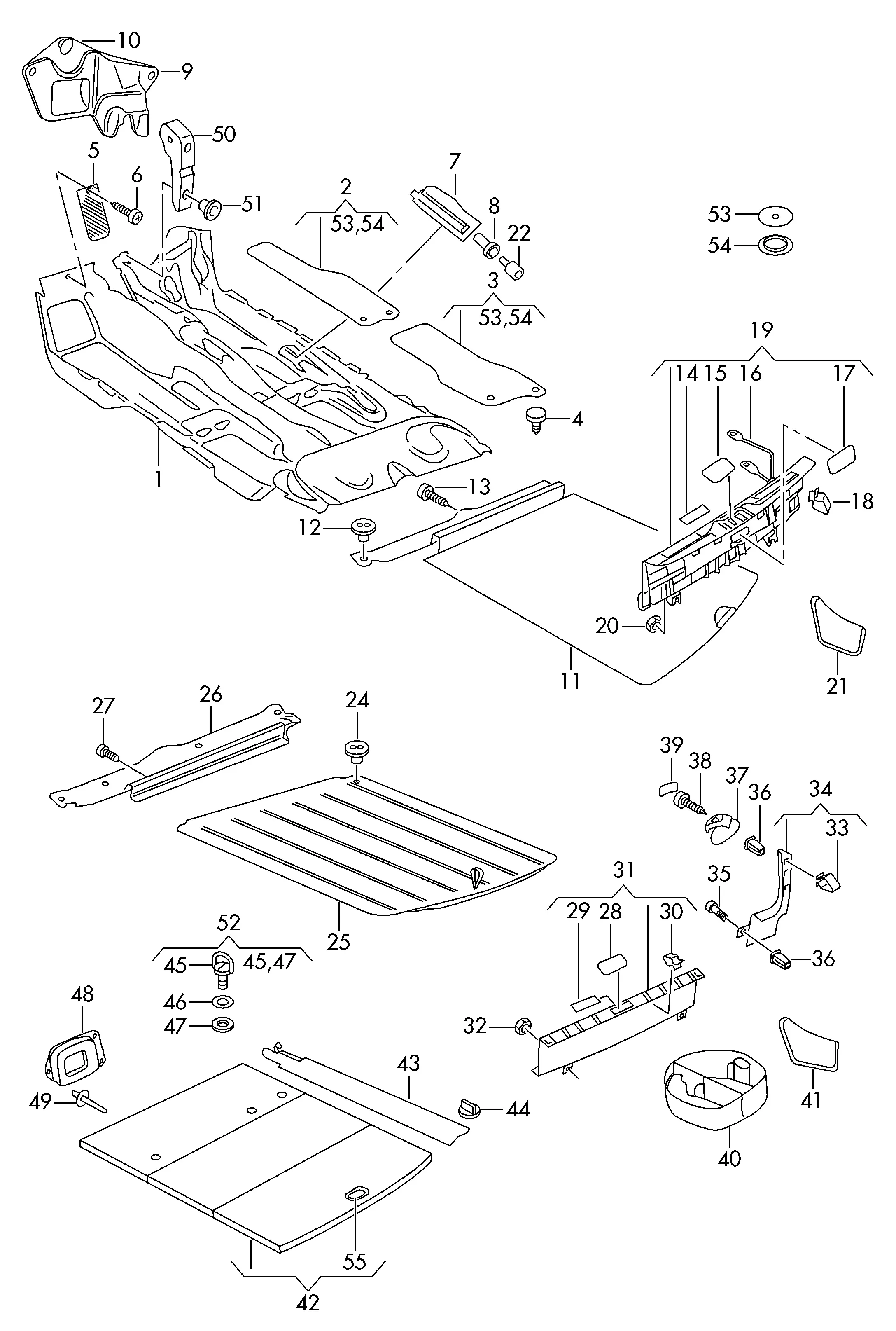 Trunk Lock Panel Trim diagram
