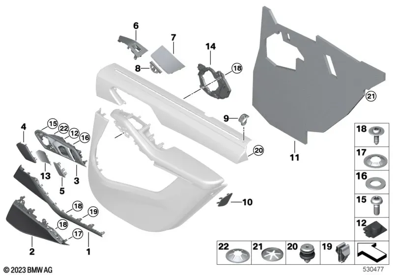 Накладки обшивки задней двери diagram