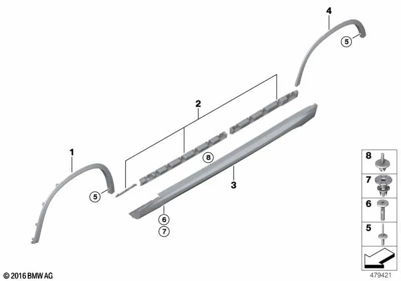 Sill and Wheel Arch Trims diagram