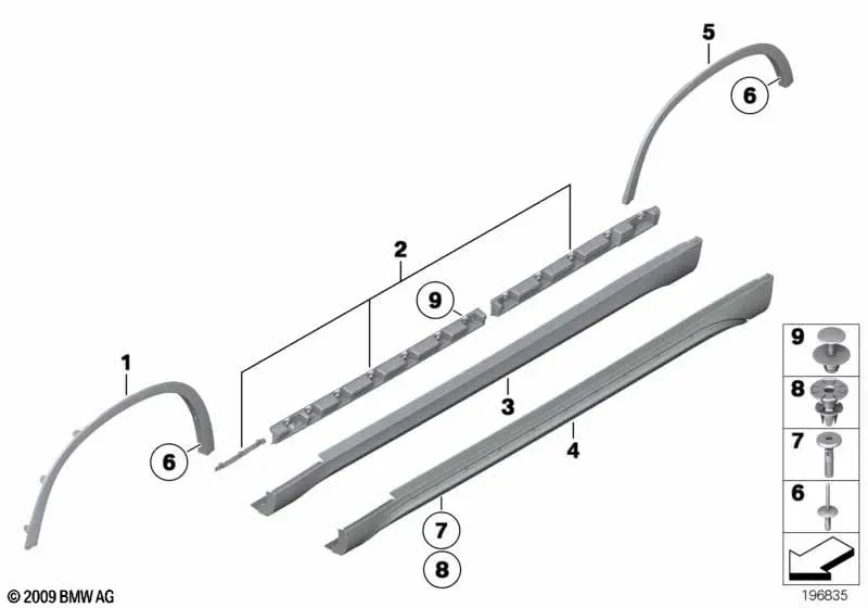 Sill Plates and Wheel Arch Trims diagram