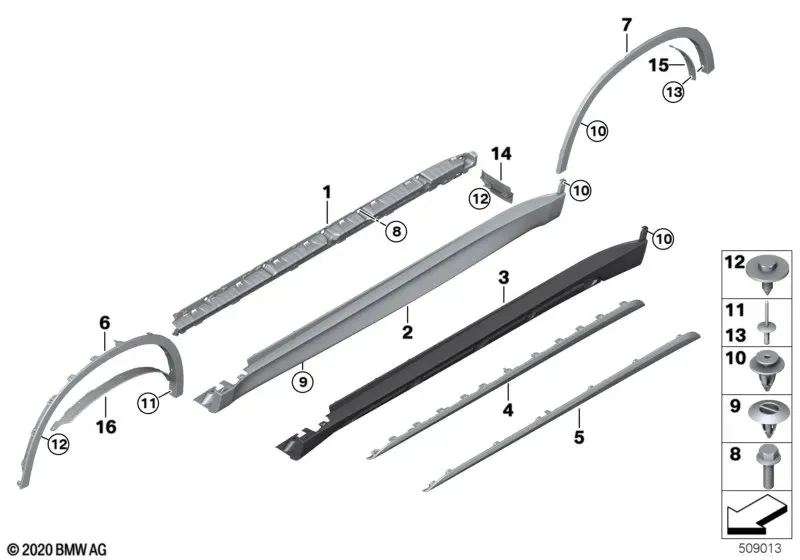 Sill Plates and Wheel Arch Trims diagram