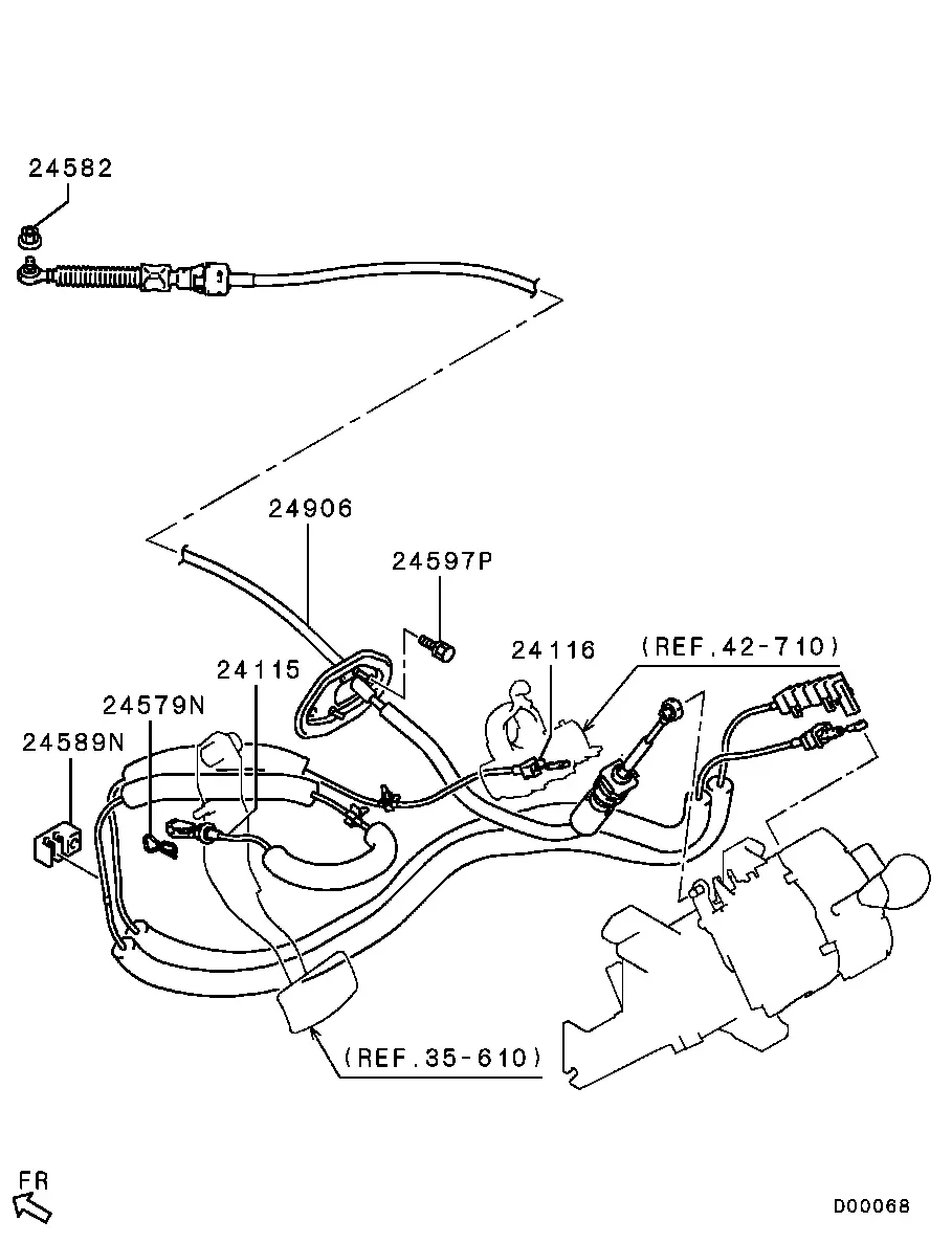 Automatic Transmission Floor Shifter diagram