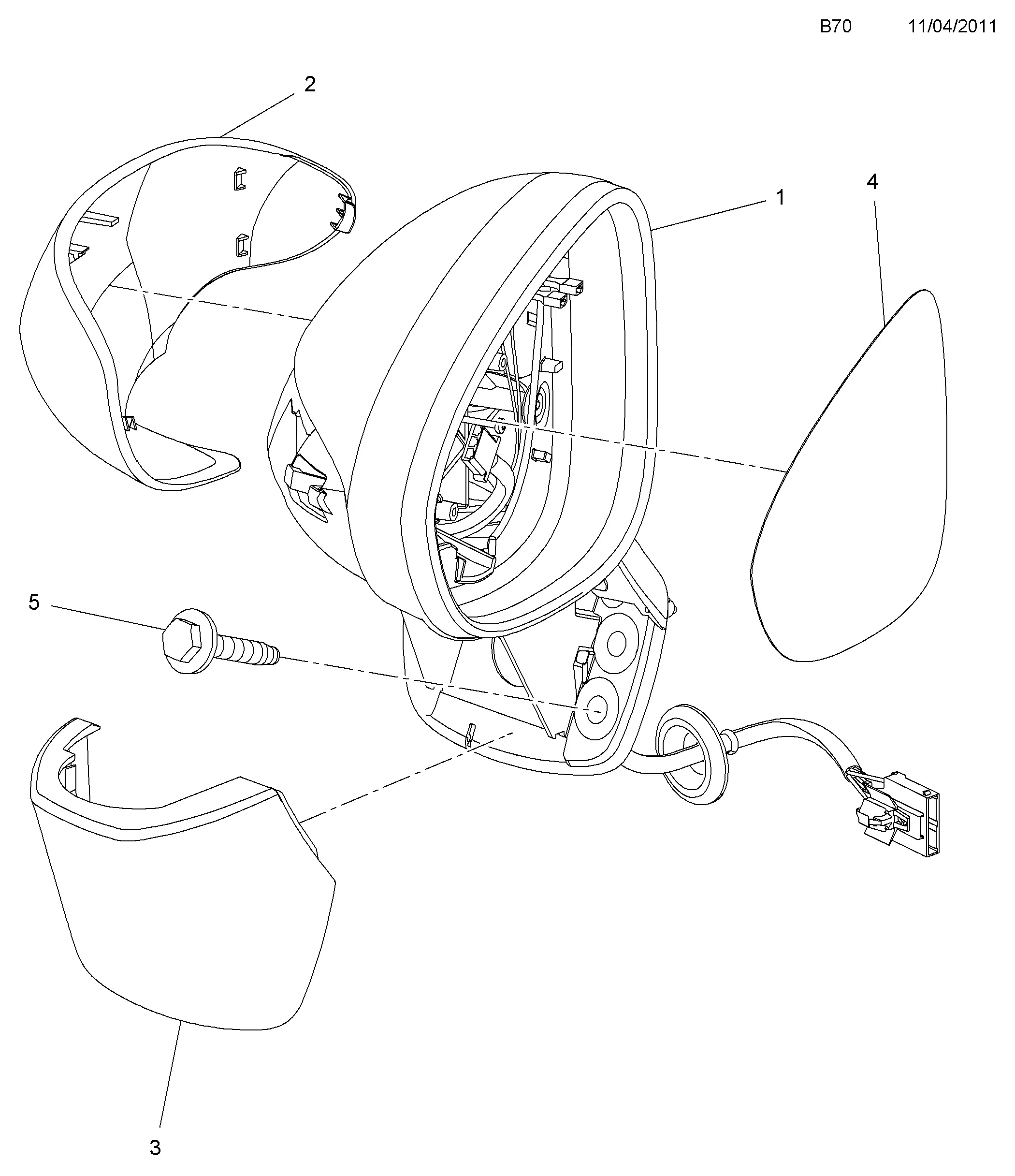 Door Rear View Mirror diagram