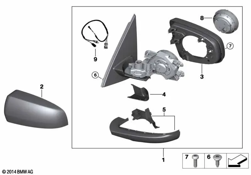 Exterior Rearview Mirror diagram