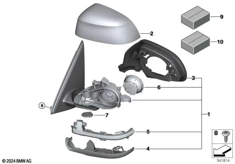 Exterior Rearview Mirror diagram