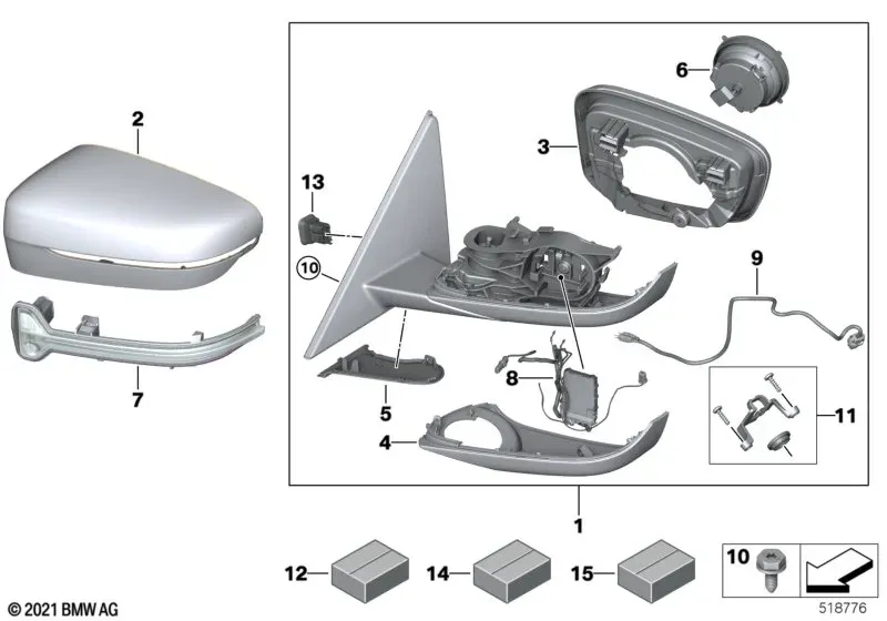 Exterior Rearview Mirror diagram