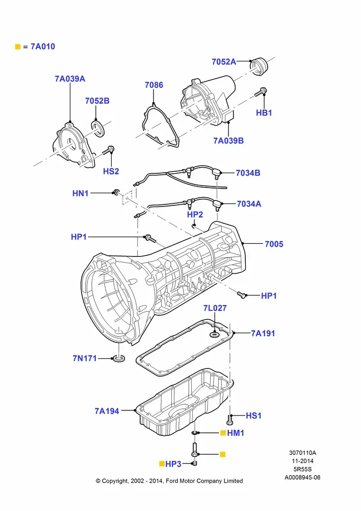 Automatic Transmission External Components diagram