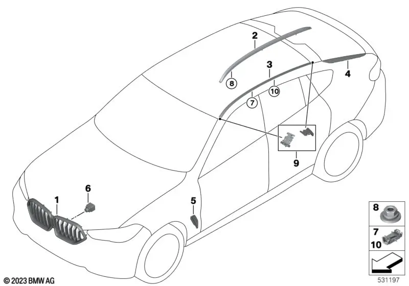 Exterior Trim and Decorative Grilles diagram