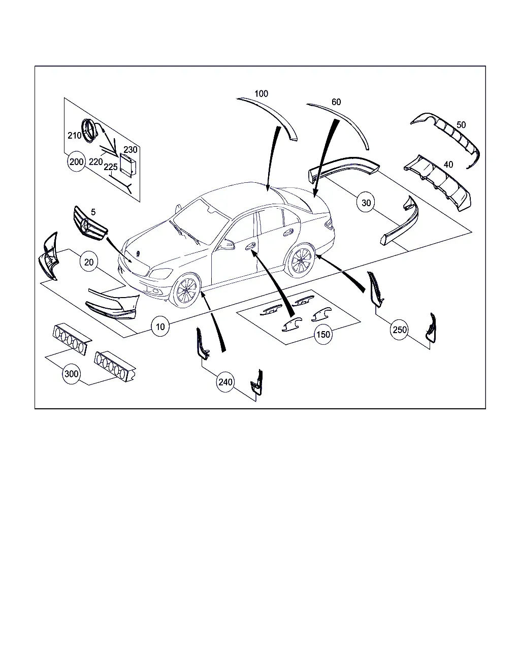 Exterior Body Trim Parts diagram