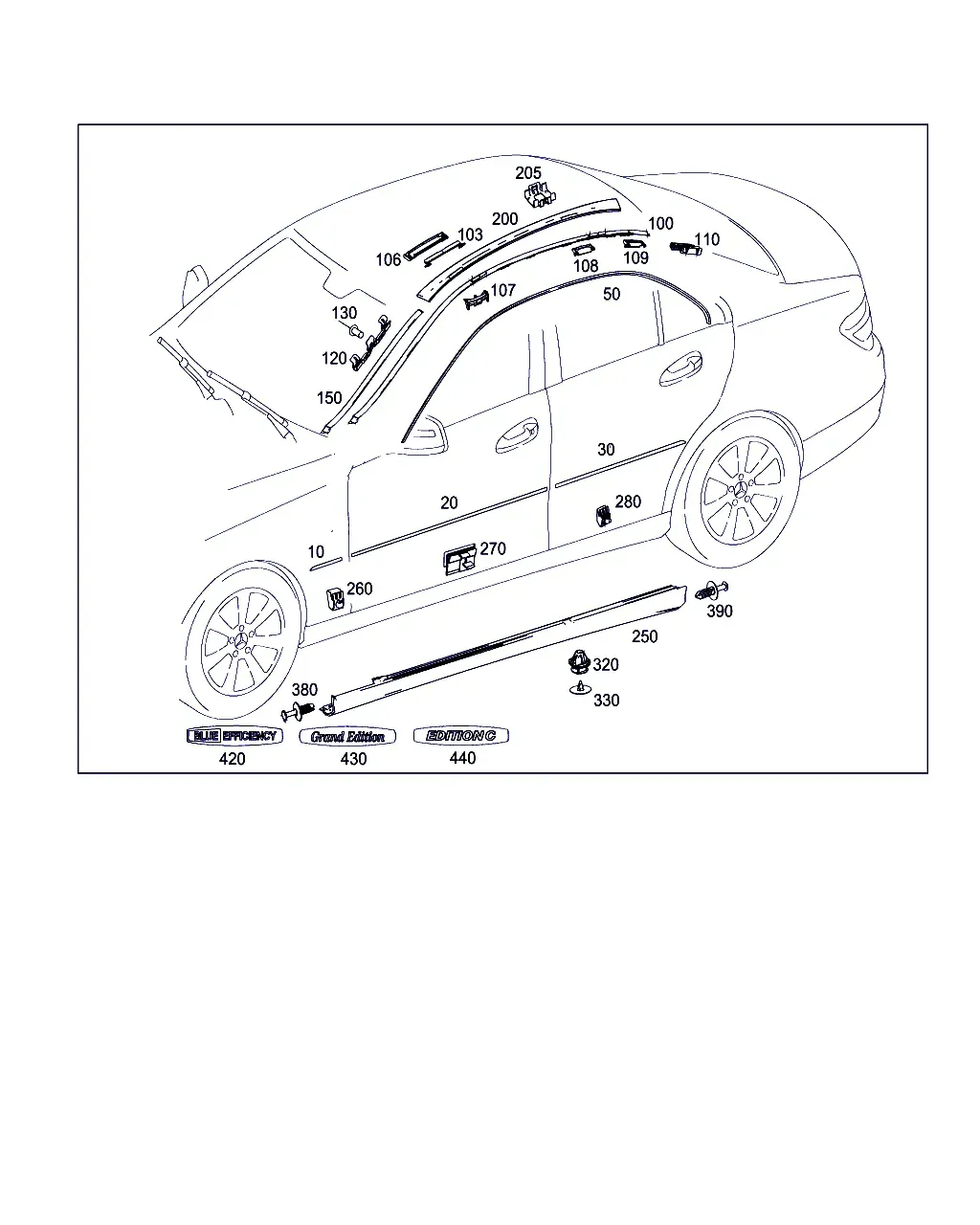 Exterior Body Trim Parts diagram