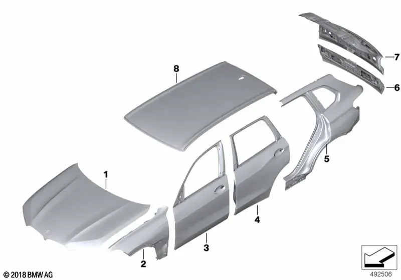 Наружные панели кузова diagram