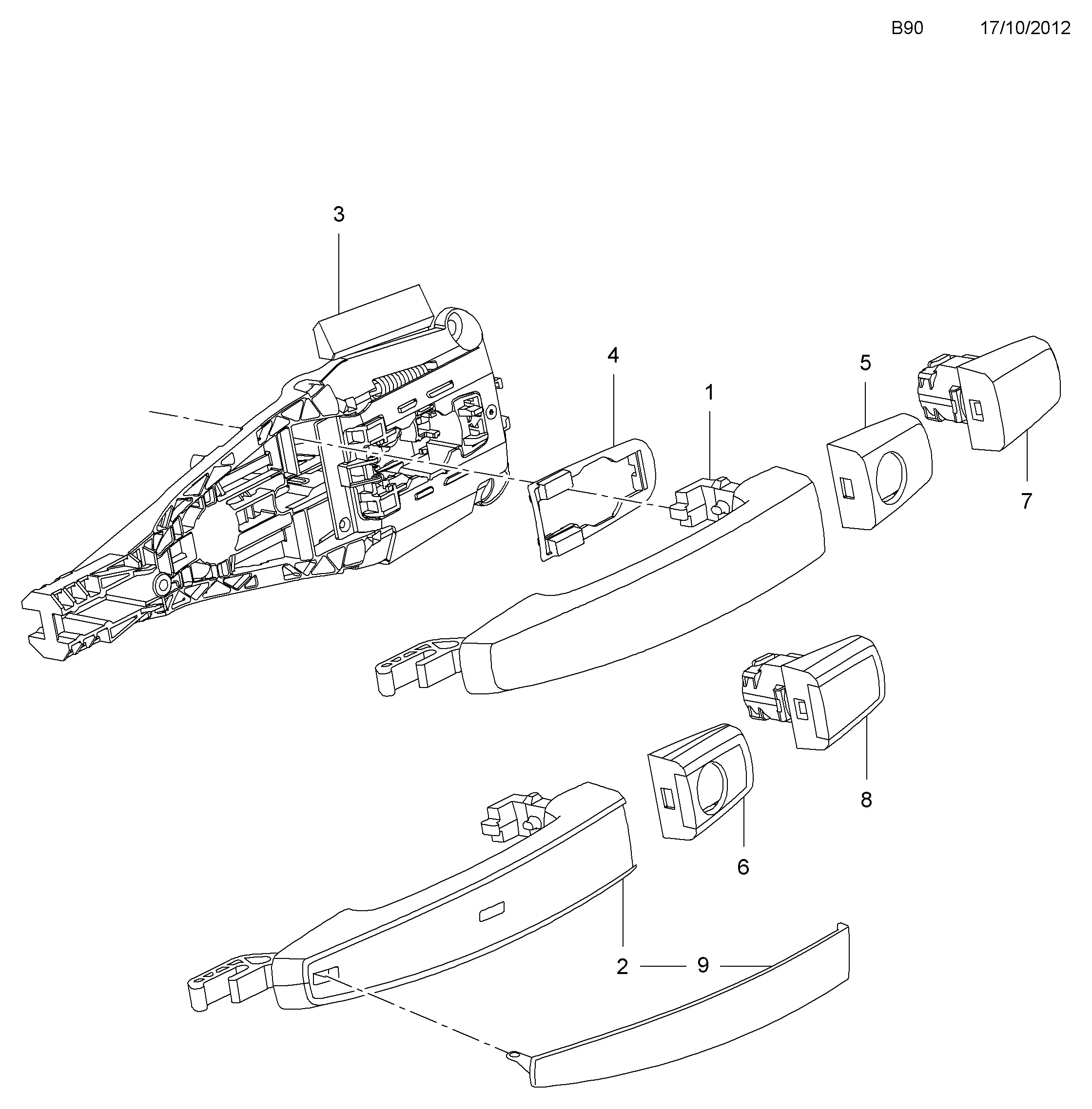 Exterior Door Handles diagram