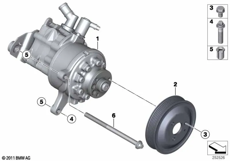 Насос гидроусилителя рулевого управления diagram