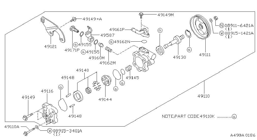 Power Steering Pump diagram