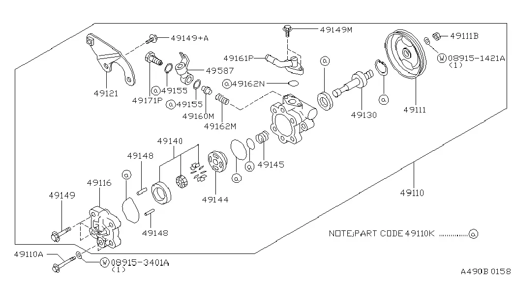 Power Steering Pump diagram