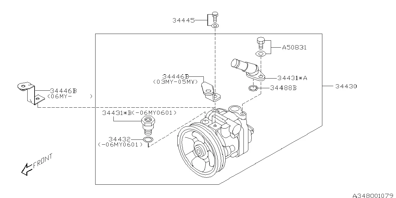 Power Steering Pump diagram