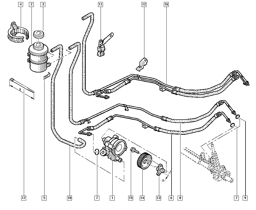 Power Steering Pump diagram